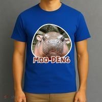 Moo Deng Pygmy Hippopotamus Funny Meme T-Shirt thumb 3