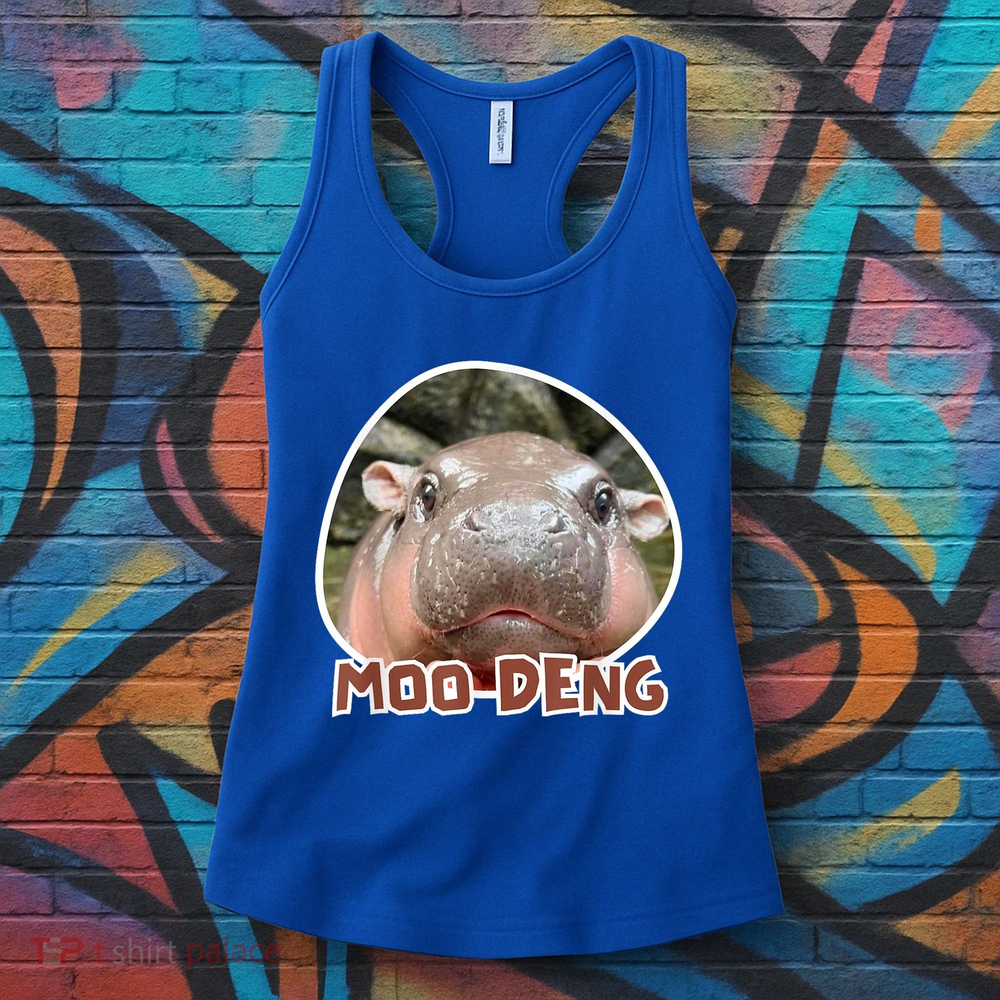 Moo Deng Pygmy Hippopotamus Funny Meme Women's Tank Top