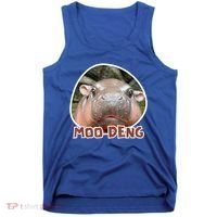 Moo Deng Pygmy Hippopotamus Funny Meme Tank Top thumb 0