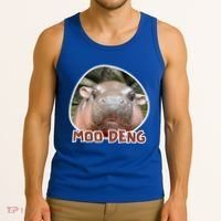 Moo Deng Pygmy Hippopotamus Funny Meme Tank Top thumb 3