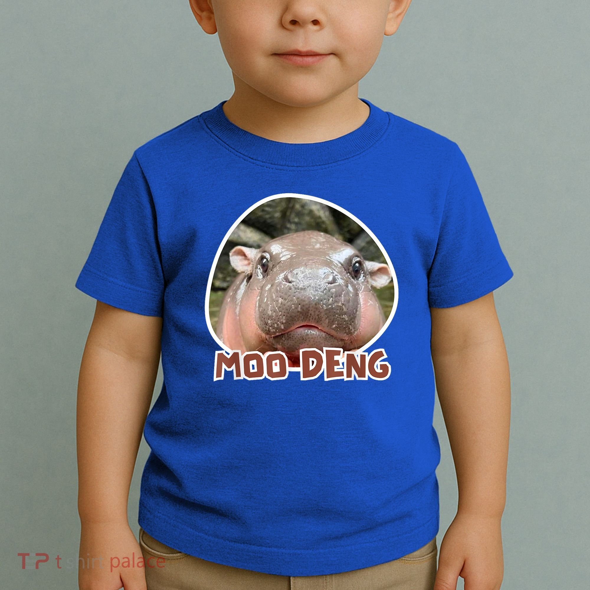 Moo Deng Pygmy Hippopotamus Funny Meme Toddler T-Shirt