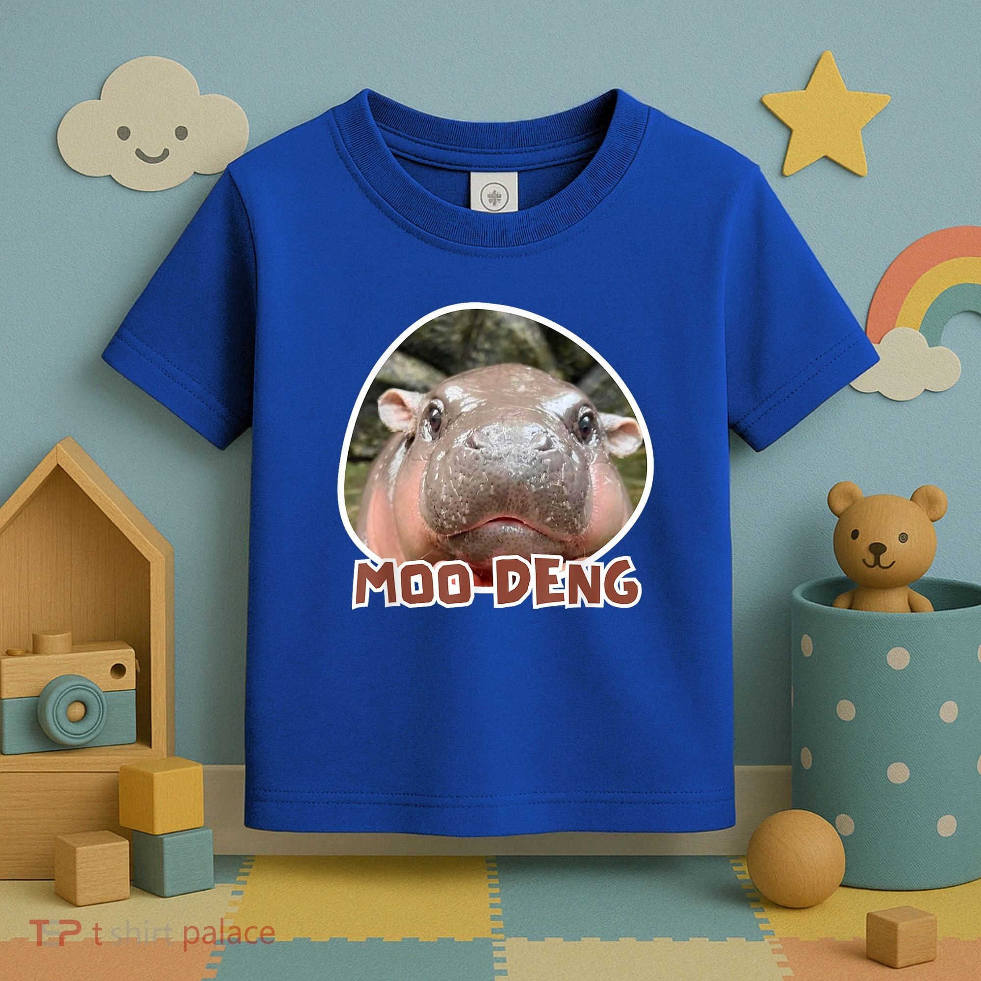Moo Deng Pygmy Hippopotamus Funny Meme Toddler T-Shirt
