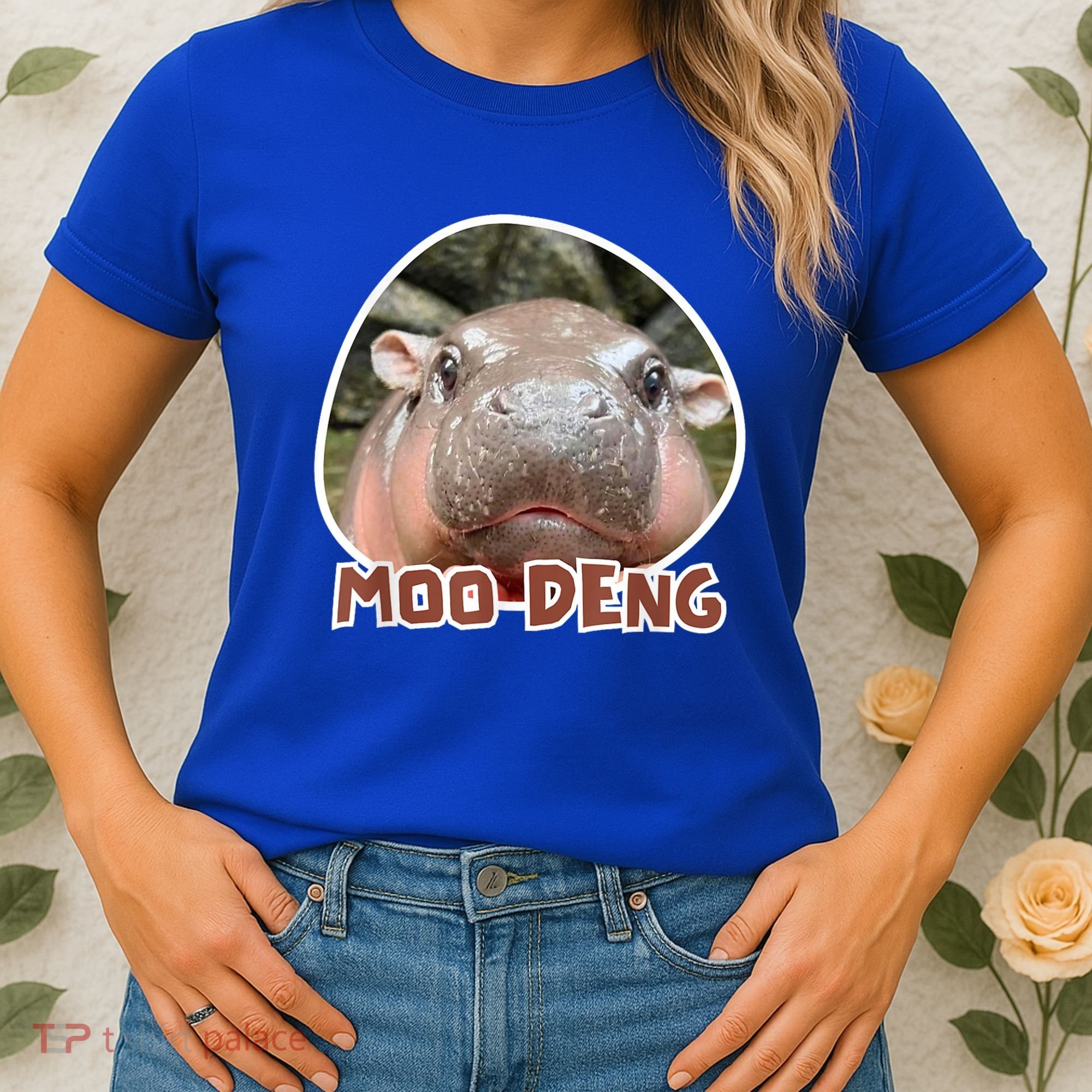 Moo Deng Pygmy Hippopotamus Funny Meme Women's T-Shirt