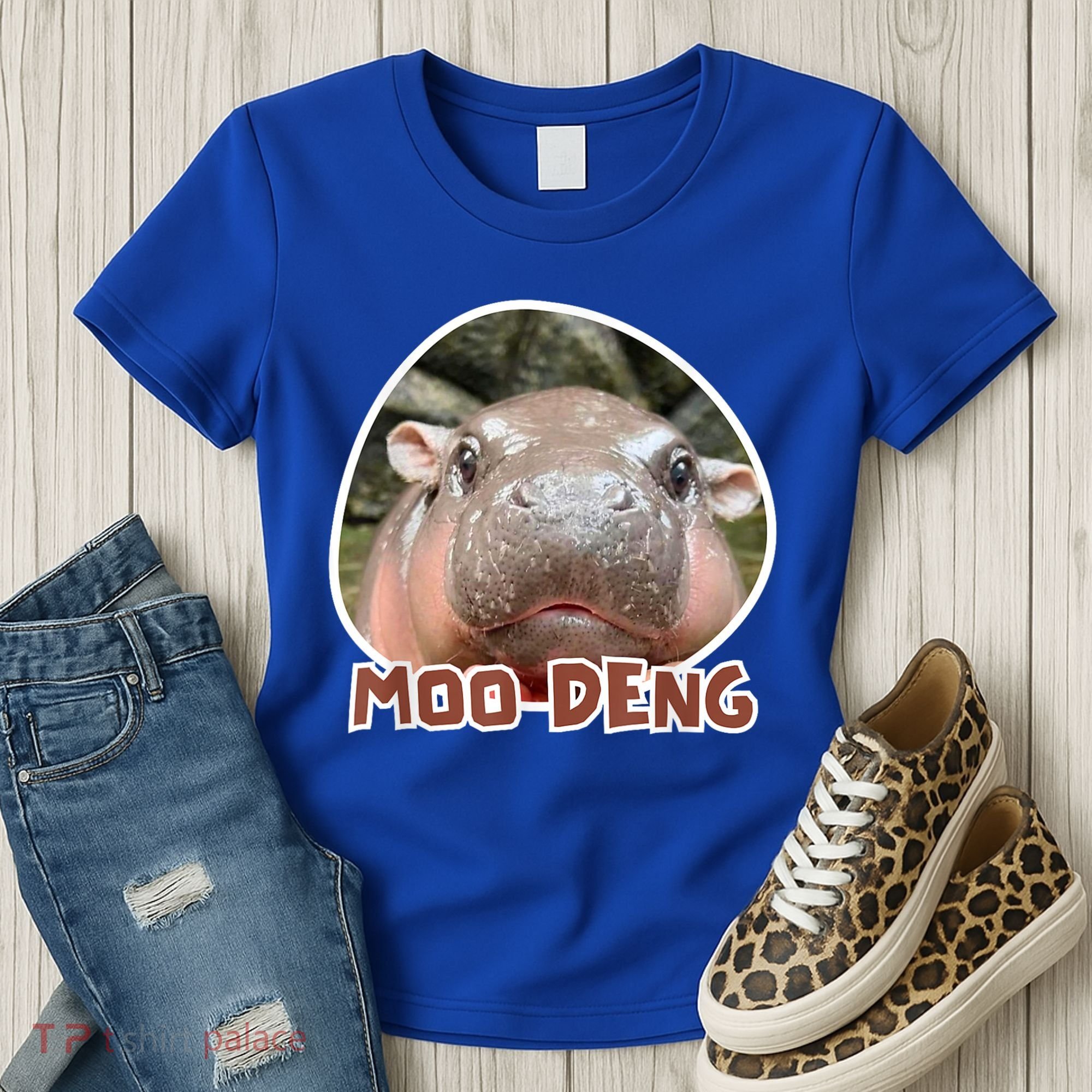 Moo Deng Pygmy Hippopotamus Funny Meme Women's T-Shirt