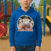 Moo Deng Pygmy Hippopotamus Funny Meme Kids Hoodie thumb 2