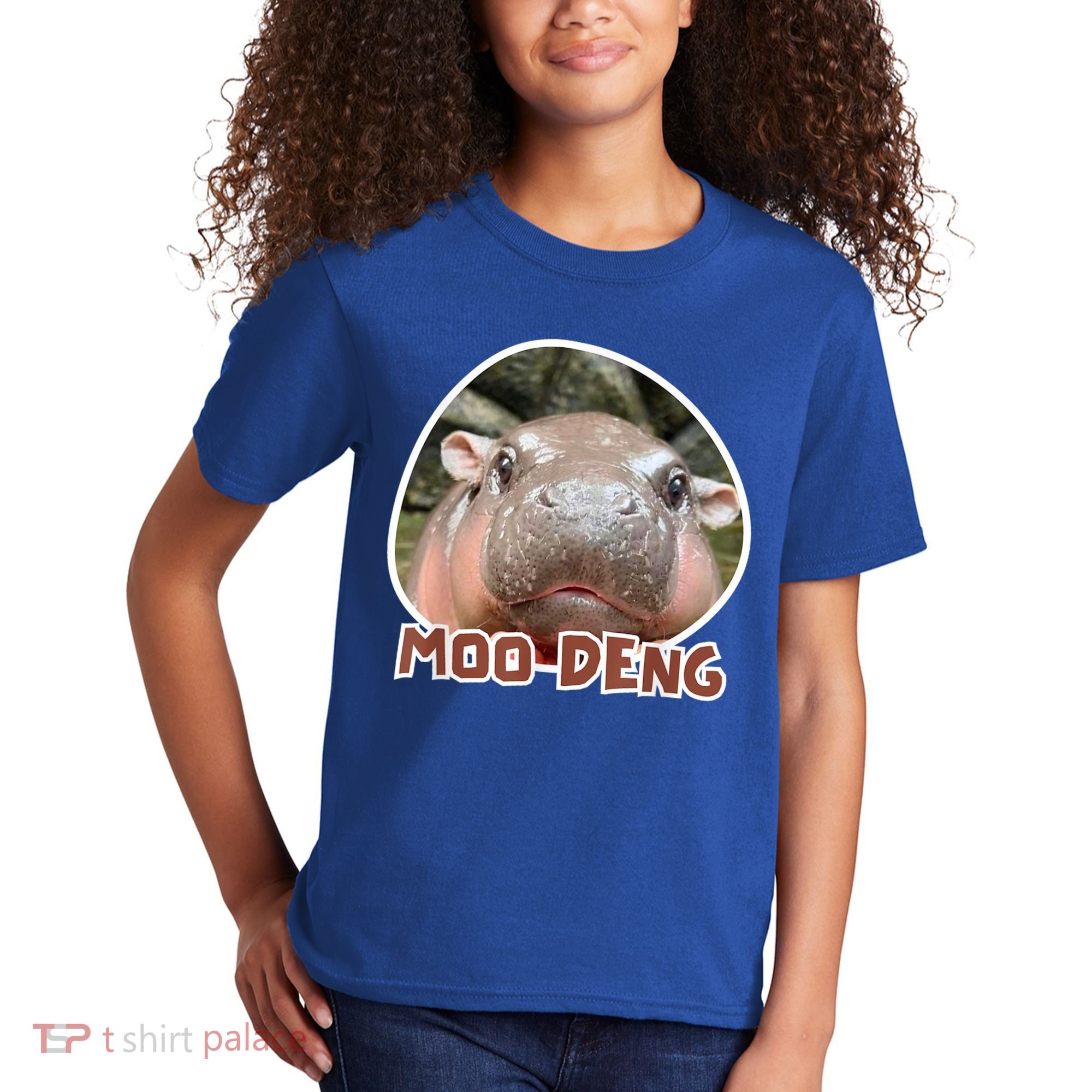 Moo Deng Pygmy Hippopotamus Funny Meme Kids T-Shirt