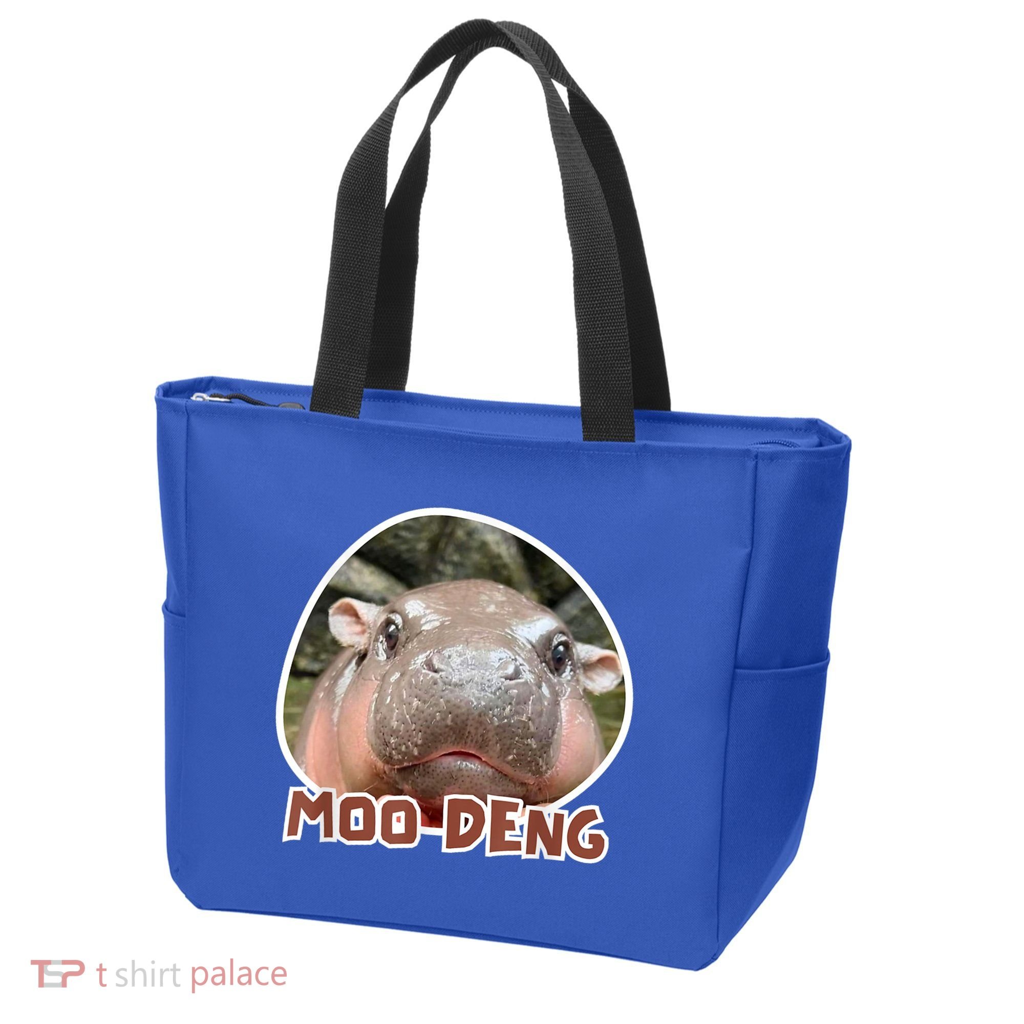 Moo Deng Pygmy Hippopotamus Funny Meme Tote Bag