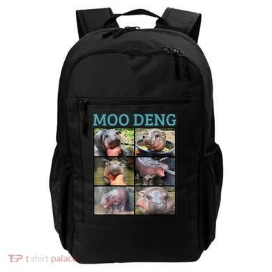 Moo Deng Picture Meme Funny Hippo Backpack