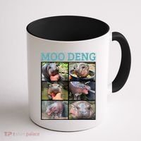 Moo Deng Picture Meme Funny Hippo Coffee Mug thumb 1
