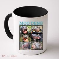 Moo Deng Picture Meme Funny Hippo Coffee Mug thumb 0