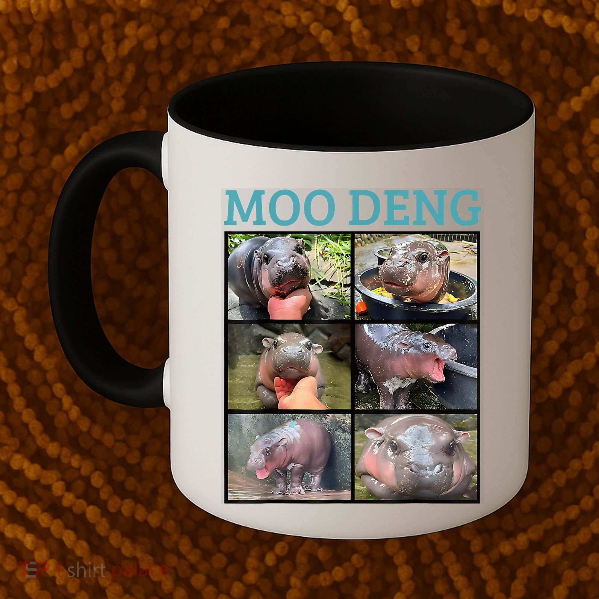 Moo Deng Picture Meme Funny Hippo Coffee Mug