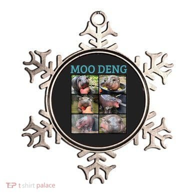 Moo Deng Picture Meme Funny Hippo Ornament