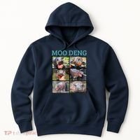 Moo Deng Picture Meme Funny Hippo Hoodie thumb 0