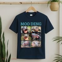Moo Deng Picture Meme Funny Hippo T-Shirt thumb 2