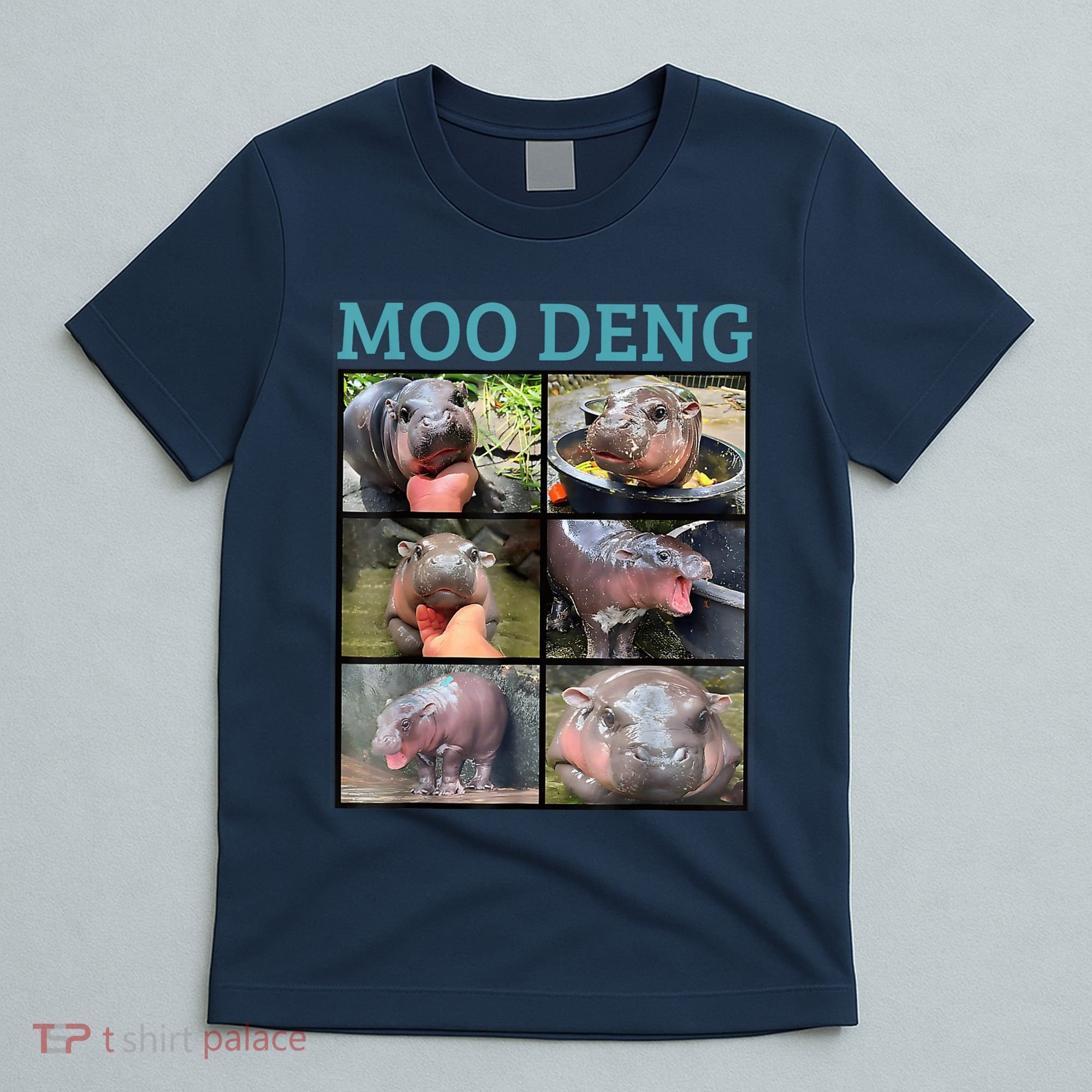 Moo Deng Picture Meme Funny Hippo T-Shirt