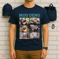 Moo Deng Picture Meme Funny Hippo T-Shirt thumb 6