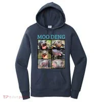 Moo Deng Picture Meme Funny Hippo Women's Hoodie thumb 0