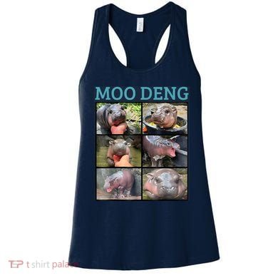 Moo Deng Picture Meme Funny Hippo Women's Tank Top