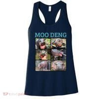 Moo Deng Picture Meme Funny Hippo Women's Tank Top thumb 0