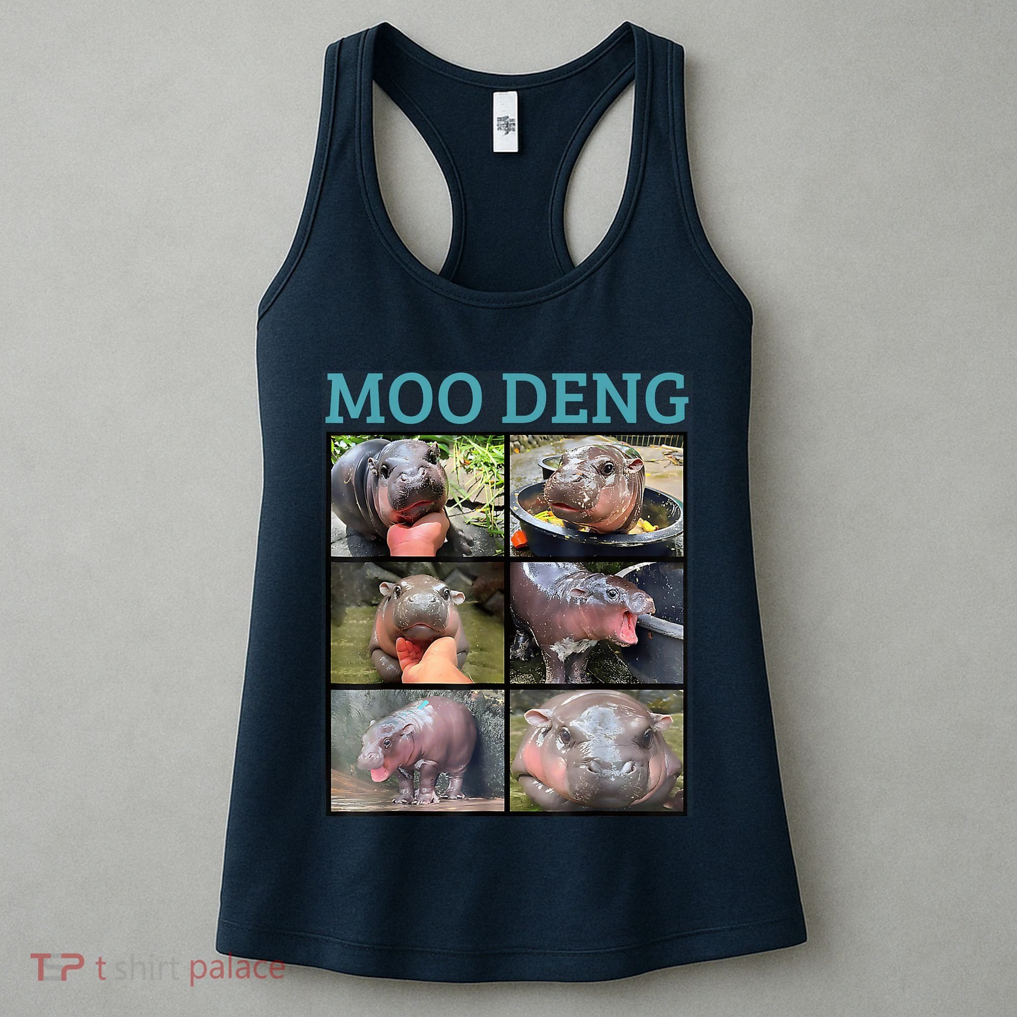 Moo Deng Picture Meme Funny Hippo Women's Tank Top