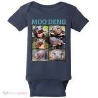 Moo Deng Picture Meme Funny Hippo Baby Bodysuit thumb 0