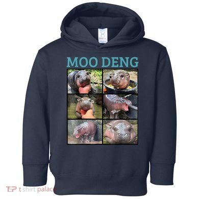 Moo Deng Picture Meme Funny Hippo Toddler Hoodie