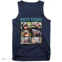 Moo Deng Picture Meme Funny Hippo Tank Top thumb 0