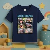 Moo Deng Picture Meme Funny Hippo Toddler T-Shirt thumb 3