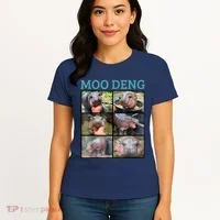 Moo Deng Picture Meme Funny Hippo Women's T-Shirt thumb 4