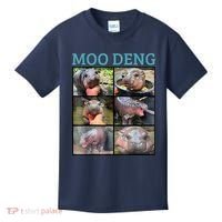 Moo Deng Picture Meme Funny Hippo Kids T-Shirt thumb 0