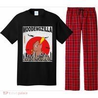 Moo Deng Pygmy Hippopotamus Funny Moodengzilla Pajama Set thumb 0