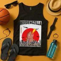 Moo Deng Pygmy Hippopotamus Funny Moodengzilla Tank Top thumb 4