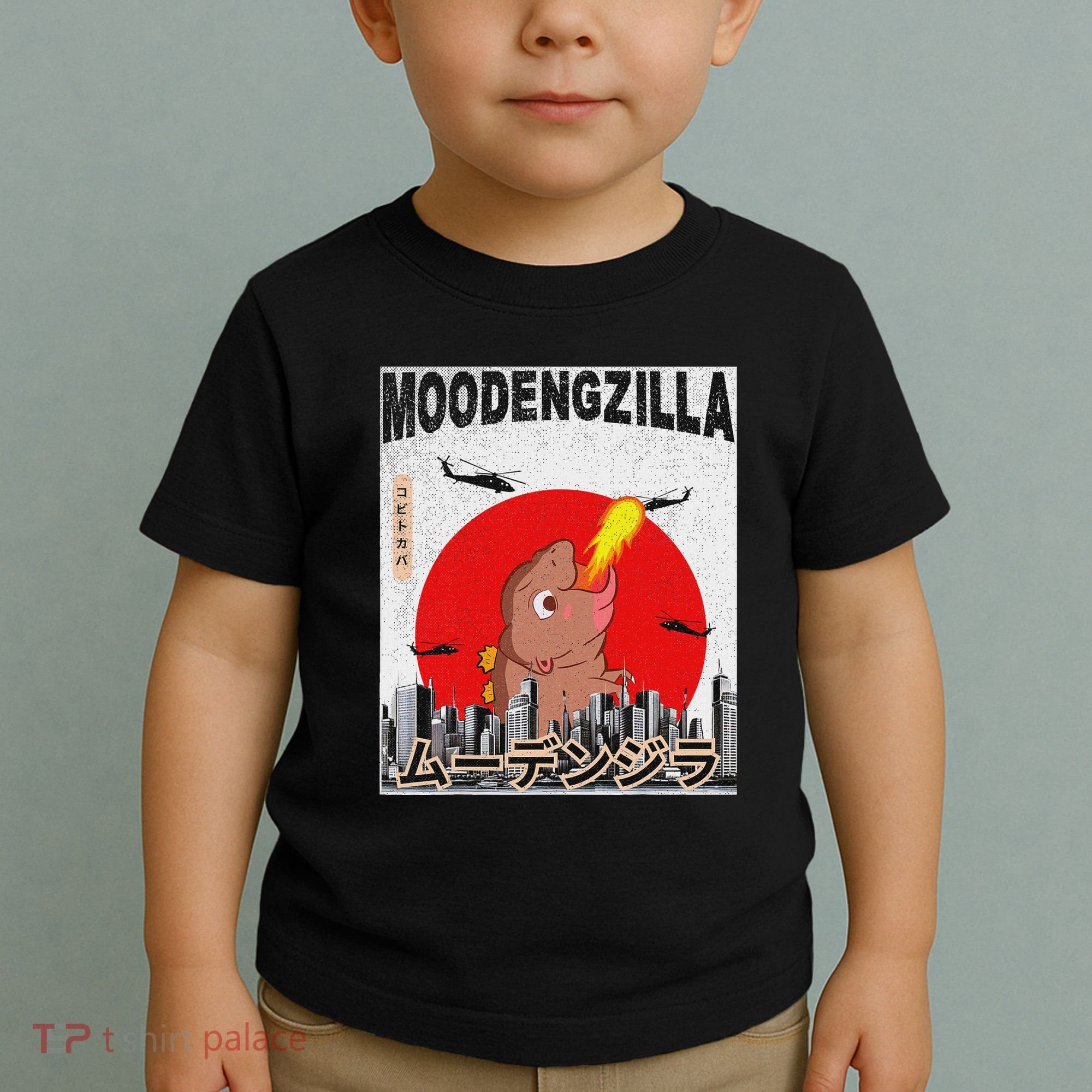 Moo Deng Pygmy Hippopotamus Funny Moodengzilla Toddler T-Shirt
