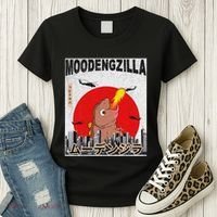 Moo Deng Pygmy Hippopotamus Funny Moodengzilla Women's T-Shirt thumb 3