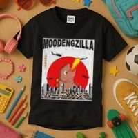 Moo Deng Pygmy Hippopotamus Funny Moodengzilla Kids T-Shirt thumb 3