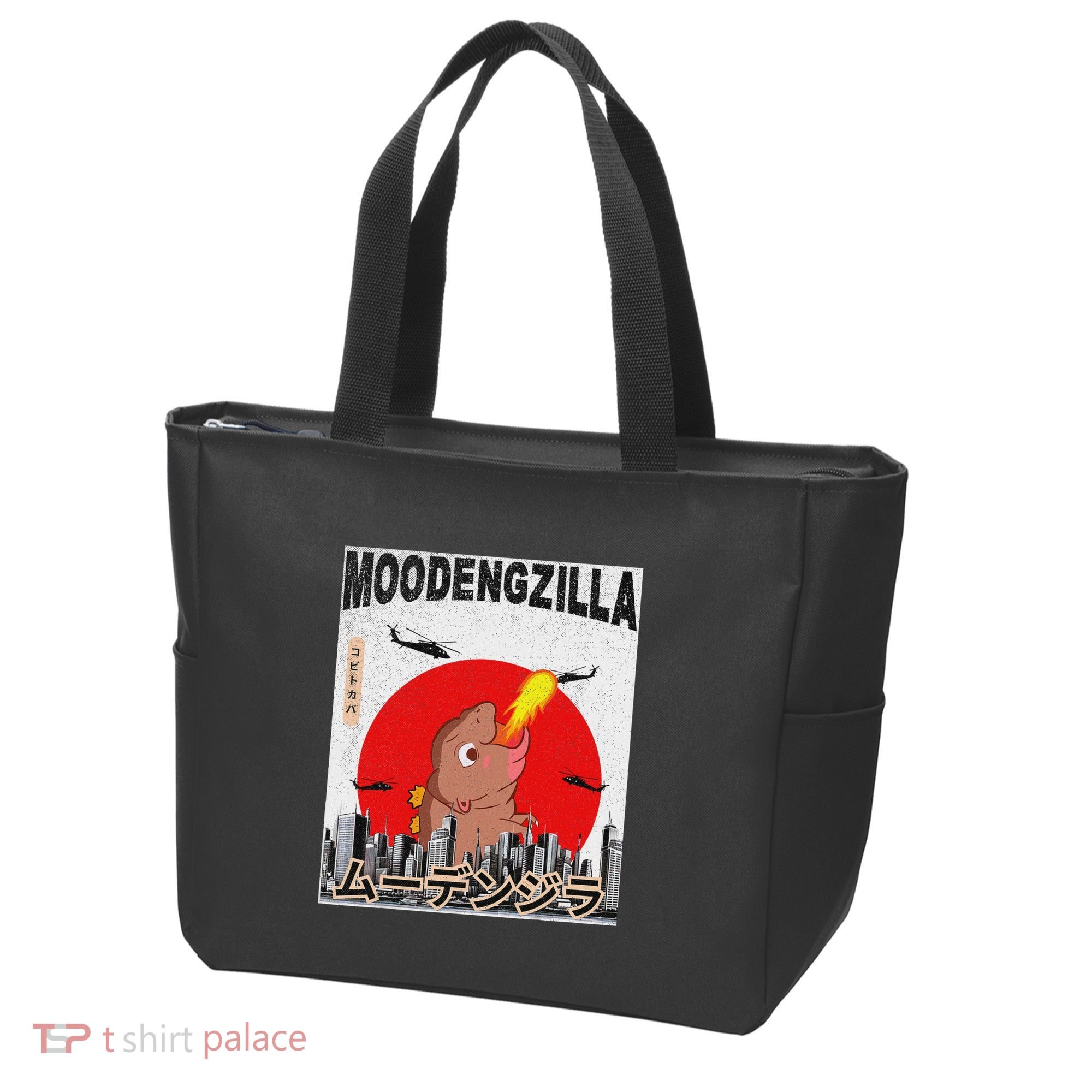 Moo Deng Pygmy Hippopotamus Funny Moodengzilla Tote Bag
