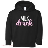 Milk Drunk Pink Logo Funny Cute Toddler Hoodie thumb 0
