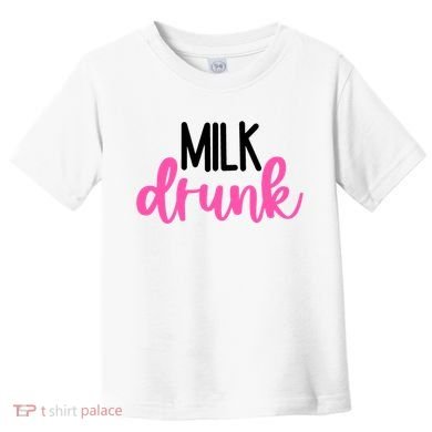 Milk Drunk Pink Logo Funny Cute Toddler T-Shirt