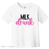 Milk Drunk Pink Logo Funny Cute Toddler T-Shirt thumb 0