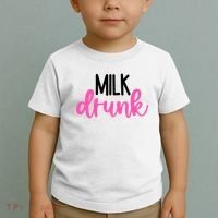 Milk Drunk Pink Logo Funny Cute Toddler T-Shirt thumb 2