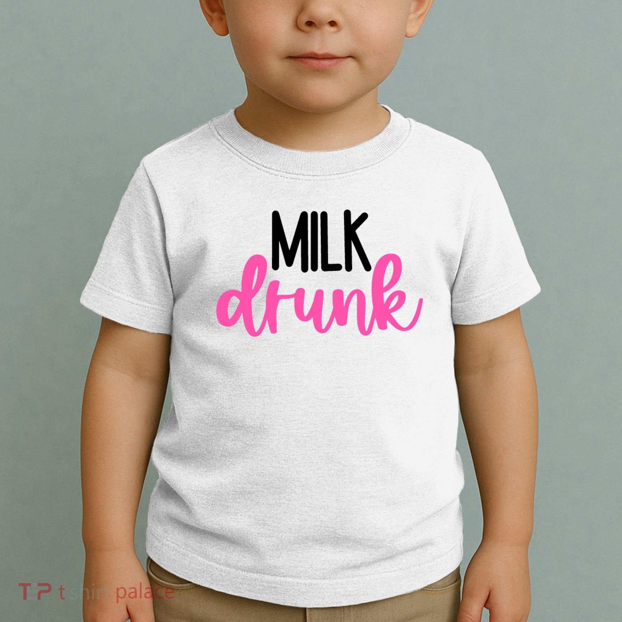 Milk Drunk Pink Logo Funny Cute Toddler T-Shirt