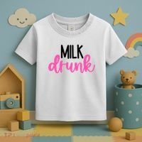 Milk Drunk Pink Logo Funny Cute Toddler T-Shirt thumb 3