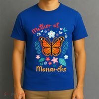 MotherS Day Queen Mom Mother Of Monarchs Powerful Gift T-Shirt thumb 3