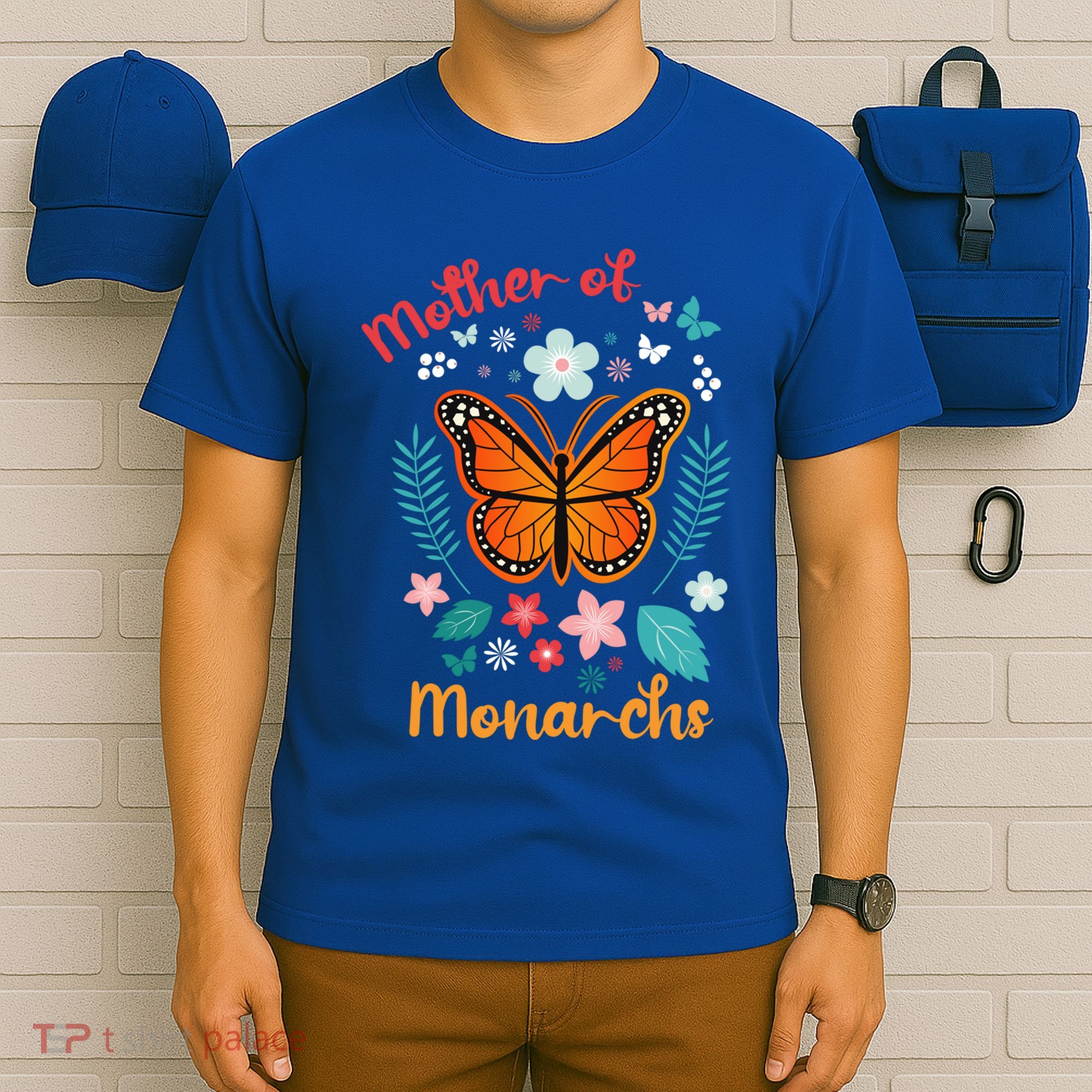 MotherS Day Queen Mom Mother Of Monarchs Powerful Gift T-Shirt