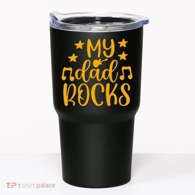 My Dad Rocks Musicial Tumbler