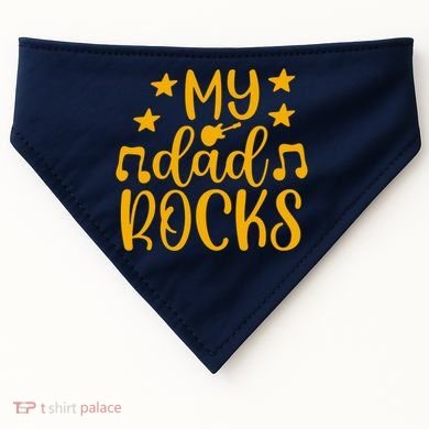 My Dad Rocks Musicial USA-Made Doggie Bandana