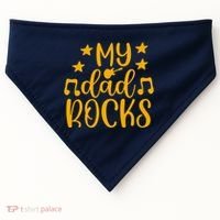 My Dad Rocks Musicial USA-Made Doggie Bandana thumb 0