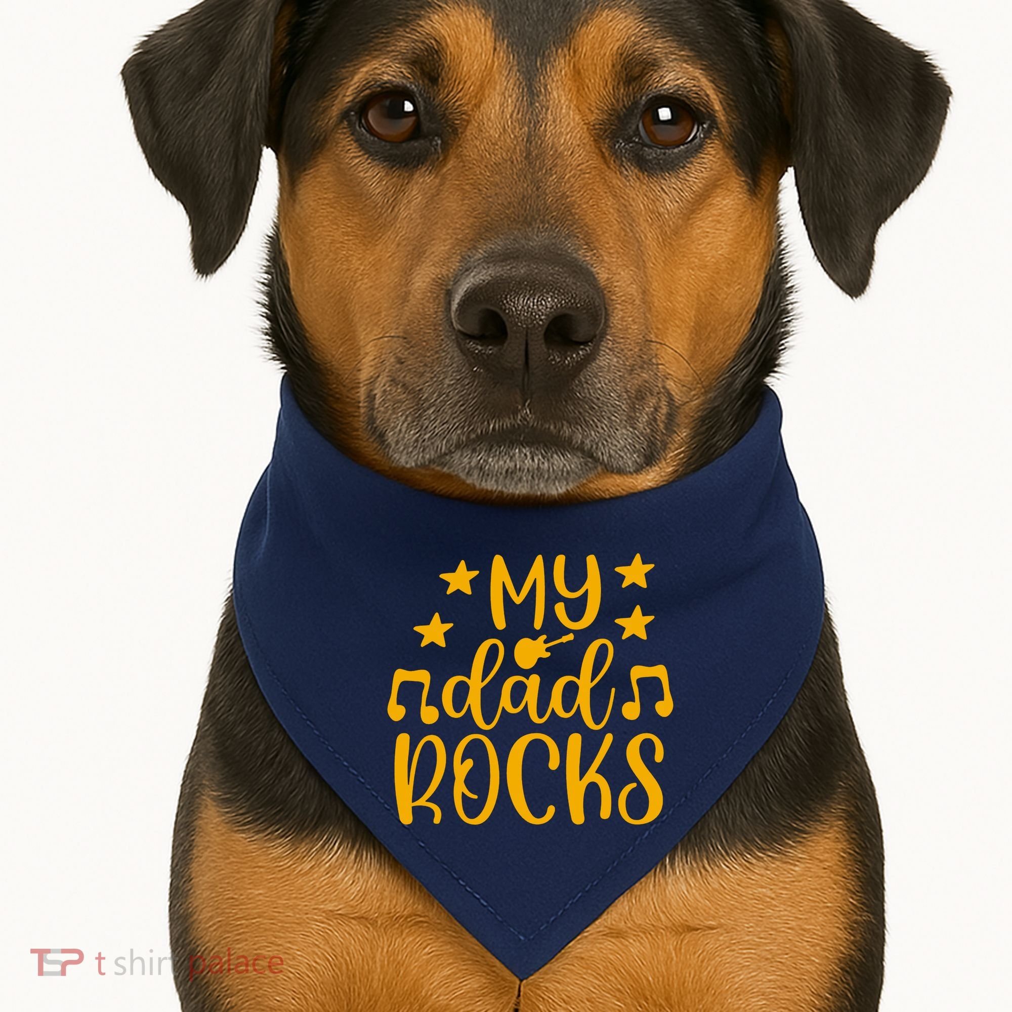 My Dad Rocks Musicial USA-Made Doggie Bandana