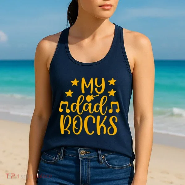 My Dad Rocks Musicial Women's Tank Top