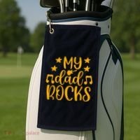 My Dad Rocks Musicial Golf Towel thumb 2